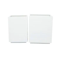 White Modern Planter, Set of 2" 17", 14"