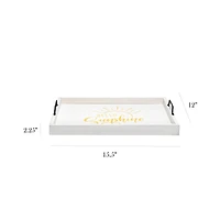 Elegant Designs™ 15.5" Hello Sunshine Serving Tray with Handles