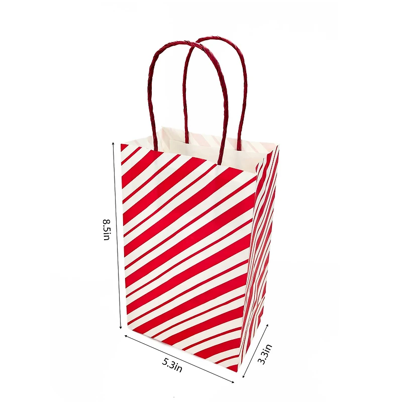 Small Peppermint Stripes Gift Bags, 6ct. by Celebrate It™