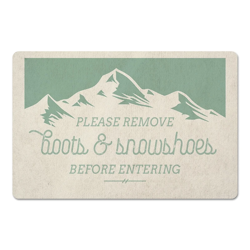 Boots And Snowshoes Mountain 27x18 Floor Mat