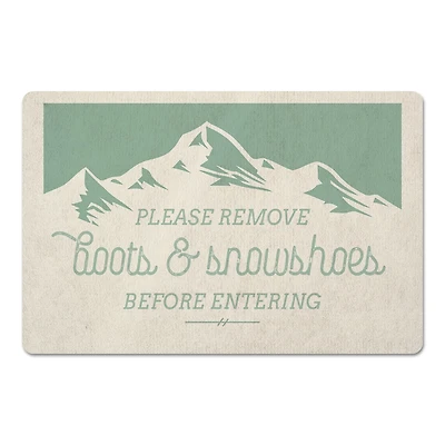 Boots And Snowshoes Mountain 27x18 Floor Mat
