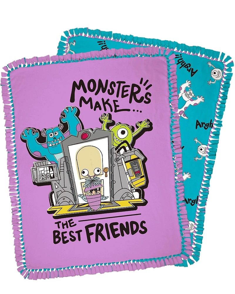 Monsters, Inc. 48" Monsters Make the Best Friends No Sew Fleece Throw Kit