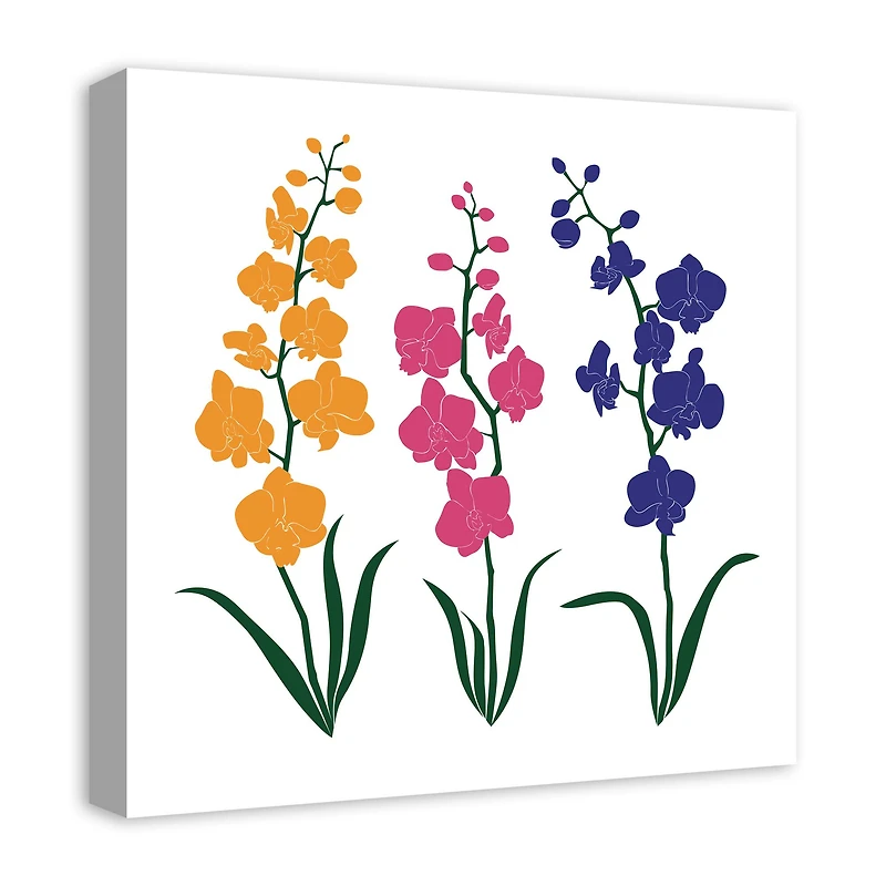 Papercut Flower Trio 20" x 20" Canvas Wall Art