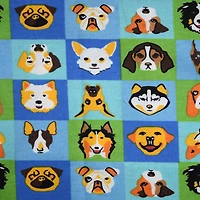 Feldman Blue Dog Grid Cotton Flannel