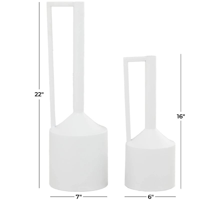 CosmoLiving by Cosmopolitan Metal Vase with Handles Set of 2 22