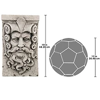 Design Toscano Poseidon Greek God of the Sea Wall Sculpture