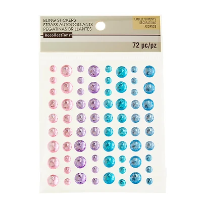 12 Packs: 72 ct. (864 total) Pastel Rhinestone Stickers by Recollections™