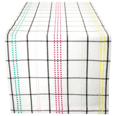 Color Pop Plaid Table Runner 14" x 108"