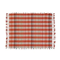 Hello Honey® Warm Tone Plaid Cotton Blend Throw Blanket