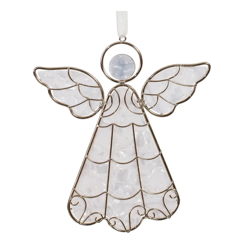 5" Metal Framed Angel Ornament Set