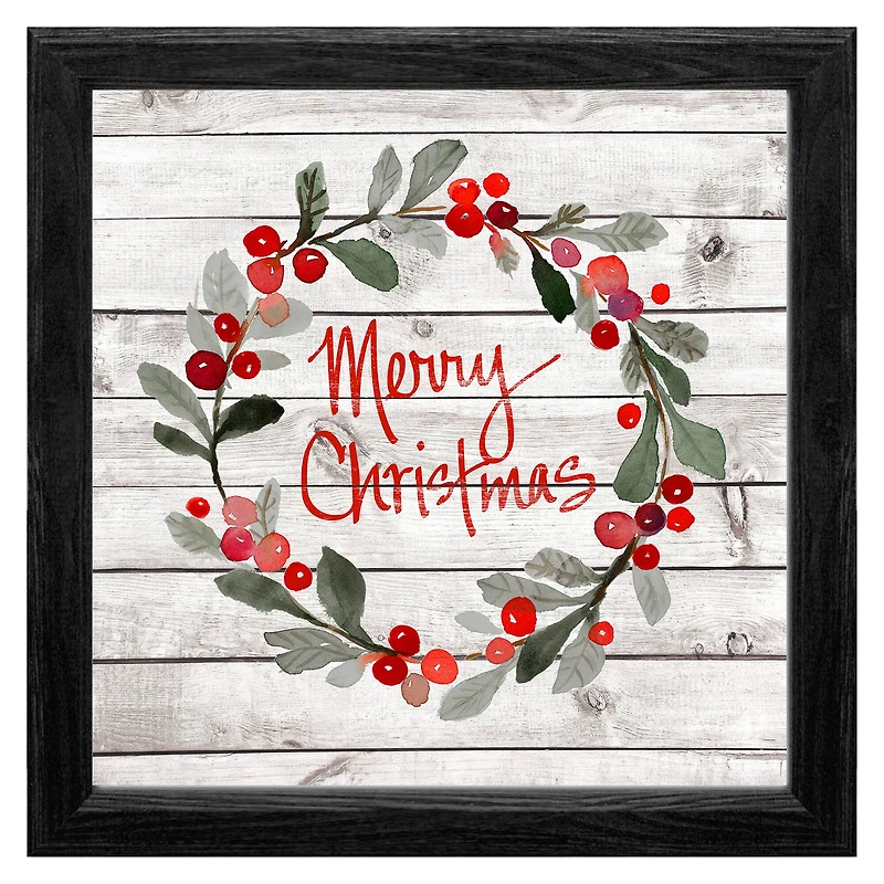 Timeless Frames® Merry Christmas Wreath Framed Wall Décor