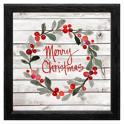 Timeless Frames® Merry Christmas Wreath Framed Wall Décor