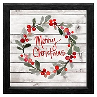 Timeless Frames® Merry Christmas Wreath Framed Wall Décor