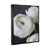 Stupell Industries Budding Ranunculus Flower Blooming Framed Floater Canvas Wall Art