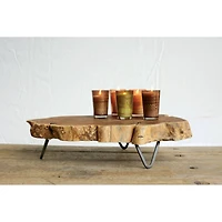 Hello Honey® Wooden Slab Stand with Metal Feet