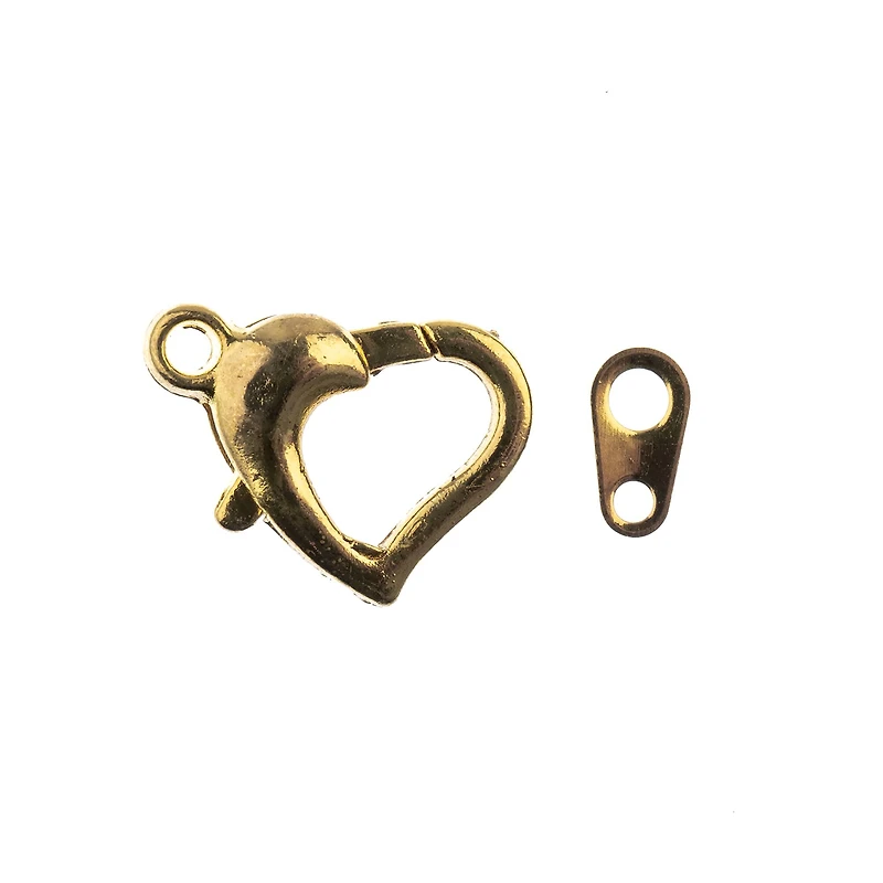 John Bead Must Have Findings 13mm Heart Lobster Clasps