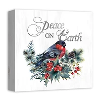 Peace On Earth Bird Canvas Wall Art