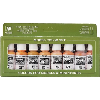 Vallejo Model Color Face & Skin Tones Acrylic Paint Set