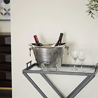 The Novogratz 14" Silver Aluminum Traditional Wine Holder