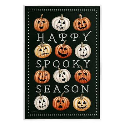Stupell Industries Happy Spooky Season Pumpkins Wall Plaque Art