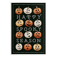 Stupell Industries Happy Spooky Season Pumpkins Wall Plaque Art