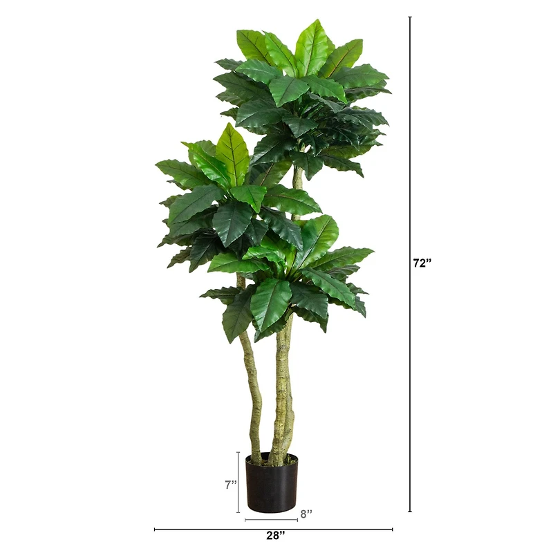 6ft. UV Resistant Artificial Bird Nest Fern Tree (Indoor/Outdoor)
