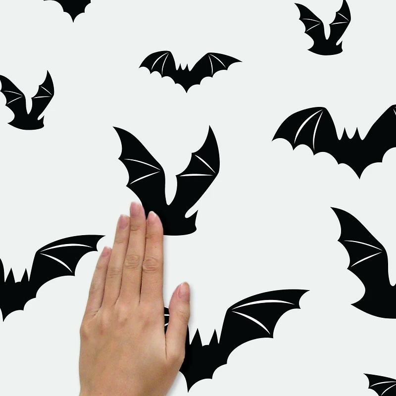 RoomMates Halloween Black Bats Peel & Stick Wall Decals