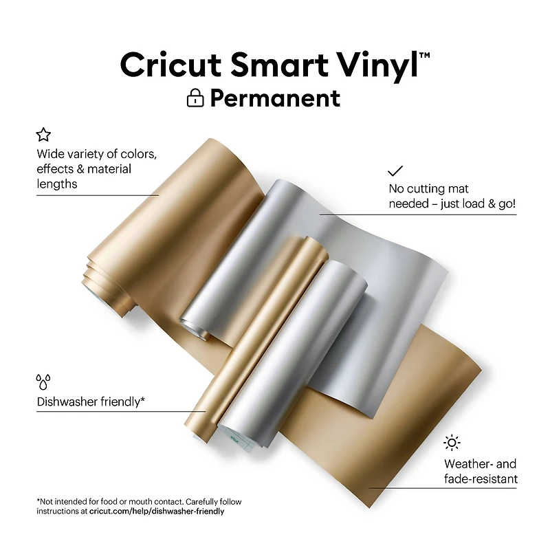 Cricut® Permanent Smart Vinyl™ Matte Metallic 12ft. Value Roll