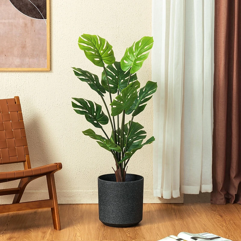 Glitzhome® 3.5ft. Faux Monstera in Pot