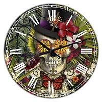 Designart Baron In Bloom Wall Clock