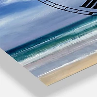 Designart Beach Clouds II 3 Panel Traditional Wall Clock