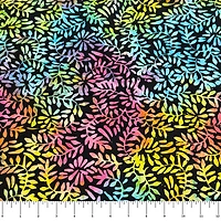 Feldman Batik Rainbow Clover Petal Cotton Fabric