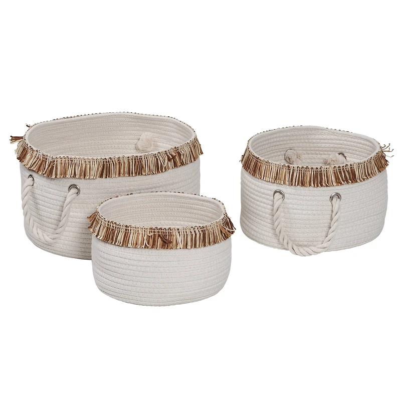 Honey Can Do Nesting Cotton Rope Basket Set