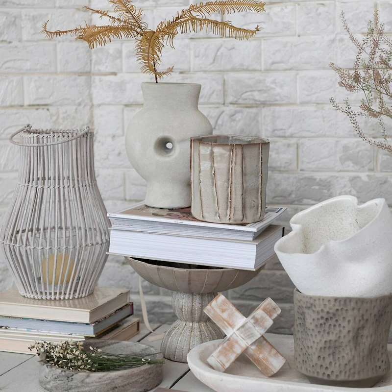 Hello Honey® 6" Whitewashed Mango Wood Jack Cross Decoration