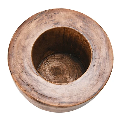 Hello Honey® 8" Brown Paulownia Wood Bowl
