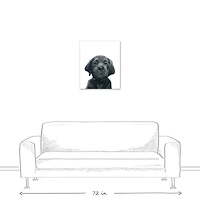 Black Lab Puppy 20" x 24" Canvas Wall Art