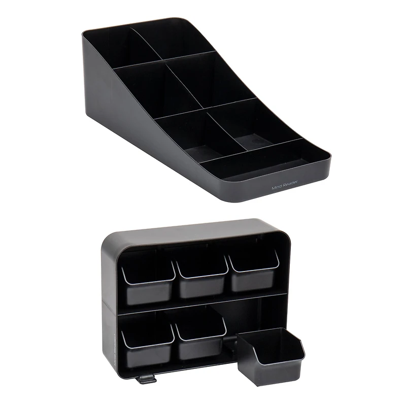 Mind Reader Anchor Collection Black Coffee and Tea Dispenser Set