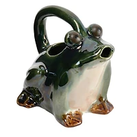 Hello Honey® 7.5" Green Stoneware Frog Watering Pitcher