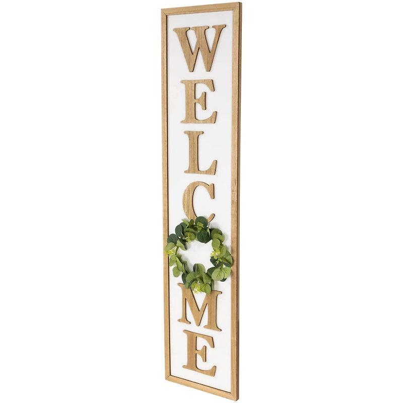 40" Welcome Wooden Framed Outdoor Porch Sign