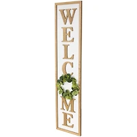 40" Welcome Wooden Framed Outdoor Porch Sign