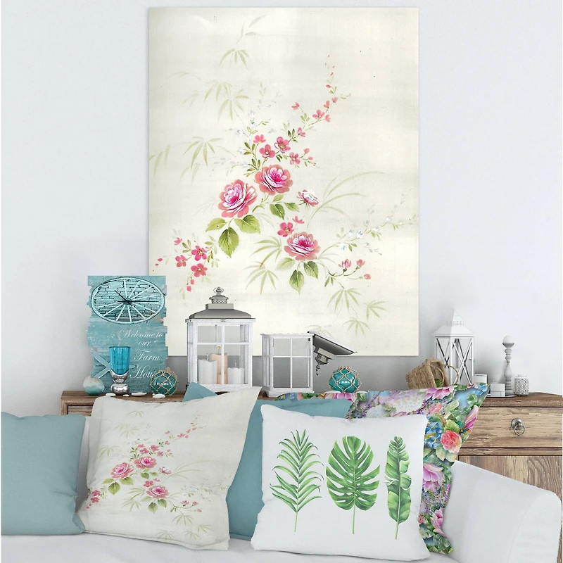 Designart - Retro Drawing of Flowers II