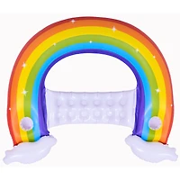 Pool Central® 4.75ft. Inflatable Rainbow Swimming Pool Lounge Chair