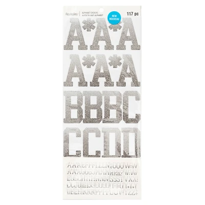 Silver Glitter Ombre Alphabet Stickers by Recollections™