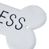 Hello Honey® White Decorative Metal Dog Bless Wall Sign