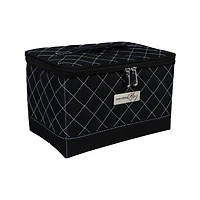 Everything Mary Black & Blue Quilted Collapsible Sewing Kit Organizer Box