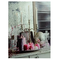 15.7" LED Lighted Regal Romance Candelabra Canvas Wall Art