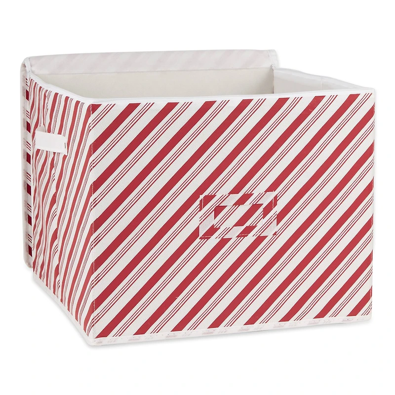 DII® Holiday Candy Stripe Print Large Ornament Storage
