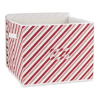 DII® Holiday Candy Stripe Print Large Ornament Storage