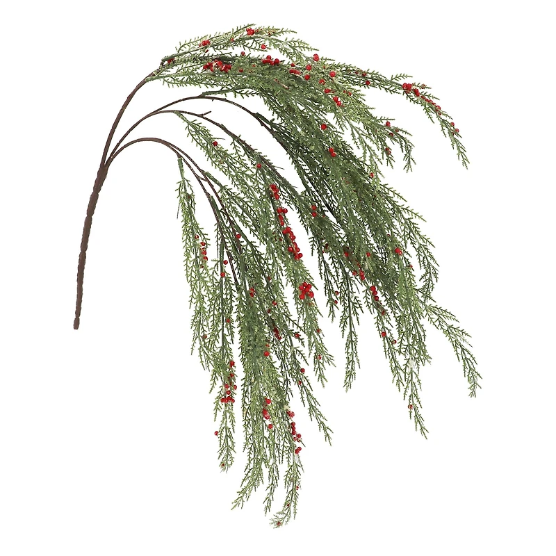 32" Hanging Cypress & Red Berry Deluxe Bush by Ashland®
