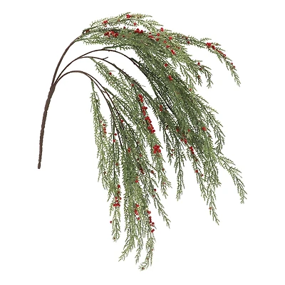 32" Hanging Cypress & Red Berry Deluxe Bush by Ashland®